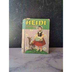 Vintage Heidi by Johanna Spyri Hardcover Book Whitman Publishing Company 1955